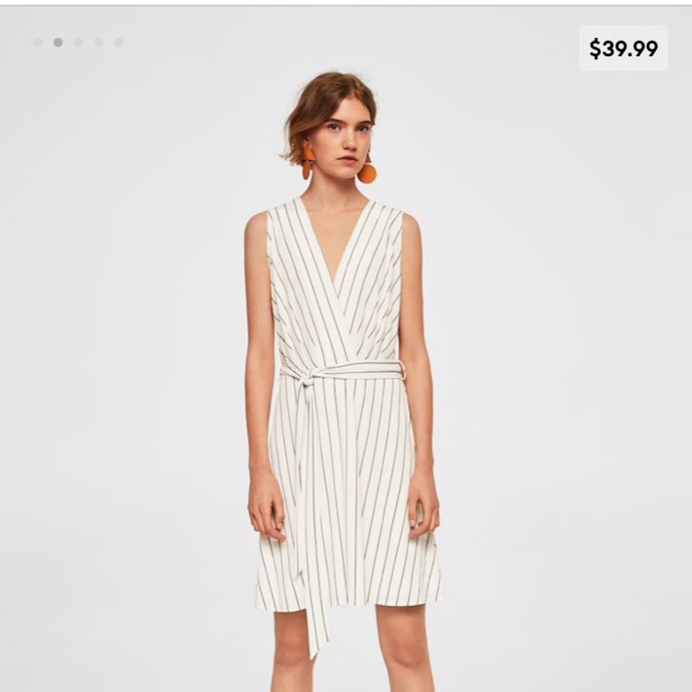 Mango white striped dress - Picture 2 of 6